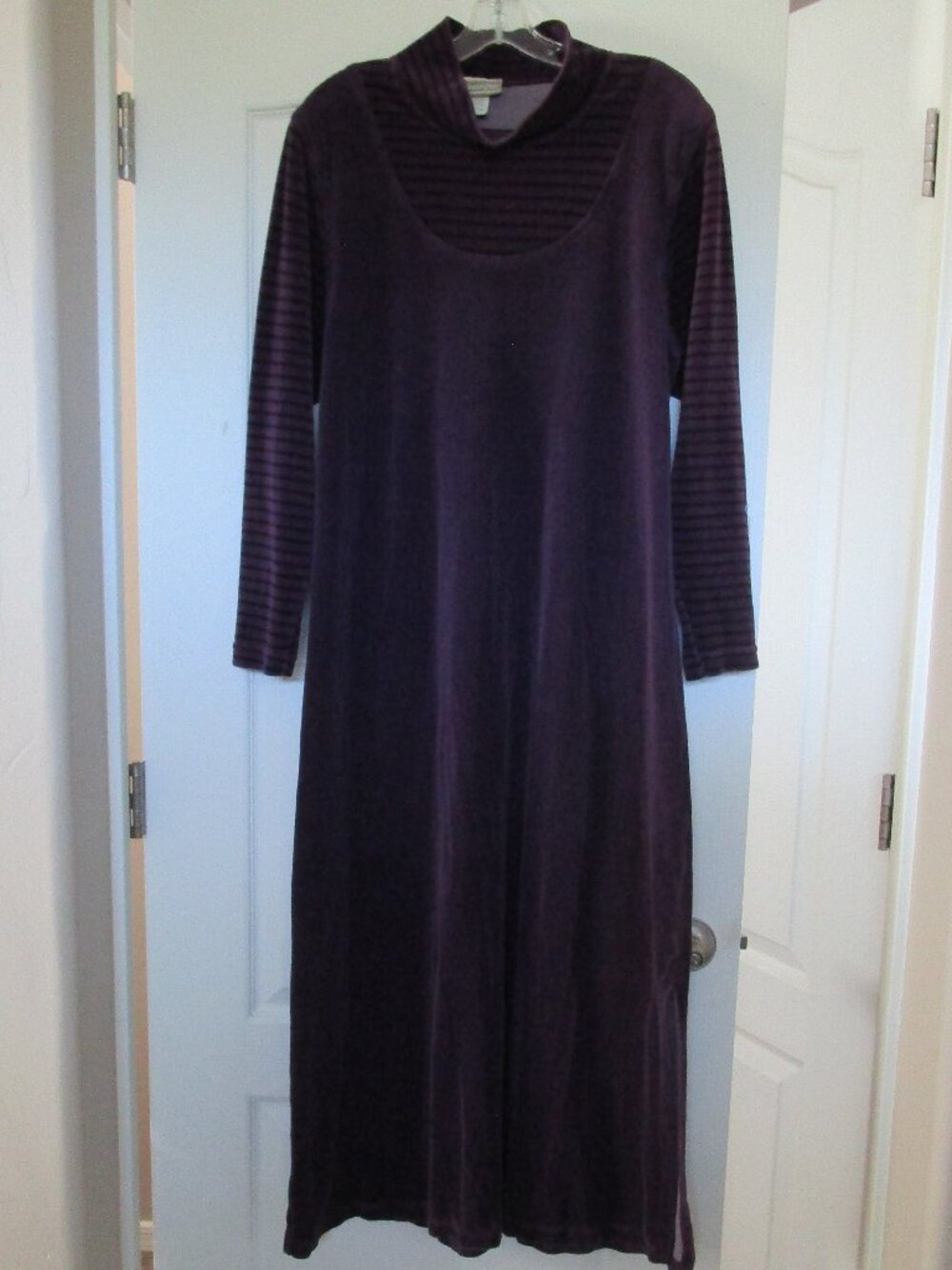 mock turtleneck jumper velour dress